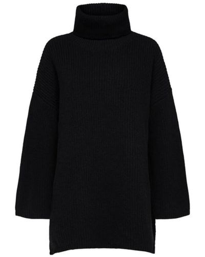 SELECTED Katty High Neck Pullover - Black