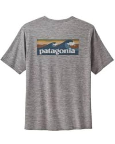 Patagonia Camiseta Ms Capilene Cool Daily Boardshort Logo Feather - Grey