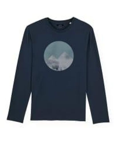 Paala Mountains Long Sleeves T-shirt French Navy M - Blue