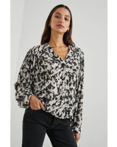 Rails Blurred Cheetah Fable Top Xs / - Gray