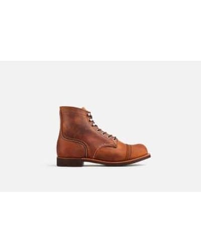 Red Wing Wing 8085 heritage 6 iron ranger boot copper rough & tough - Blanc