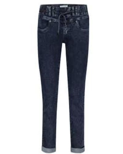 Red Button Trousers Button Trousers Tessy Dark Blue Denim