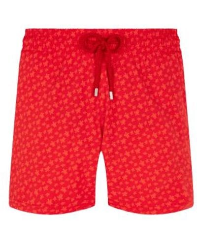 Vilebrequin Moorise Badehose Micro Ronde Des Tortues - Rot