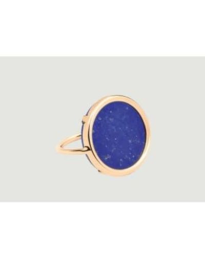 Ginette NY Lapis Disc Ring - Blue