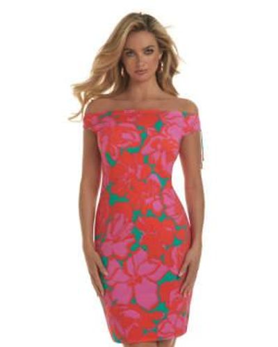 Roidal Alida Dress In Floral - Rosso