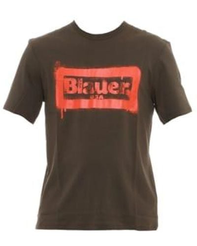 Blauer T-Shirt Herren 24sbluh02147 004547 685 - Grün