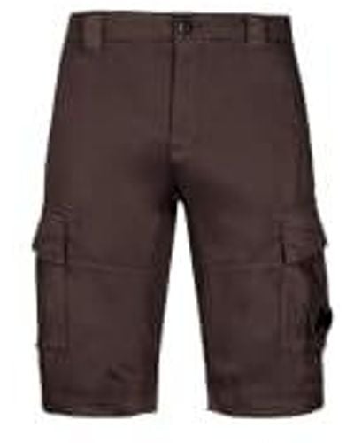 C.P. Company Stretch sateen cargo shorts bracken - Marrón