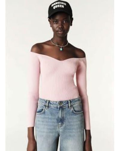 Ba&sh Owais Off The Shoulder Sweater 0 - Pink