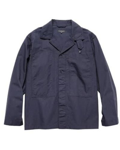 Engineered Garments Fatigue Shirt Jacket Dark Navy Cotton Ripstop 1 - Blu