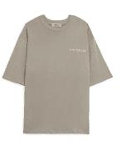 A PAPER KID Camiseta logotipo gris estampado