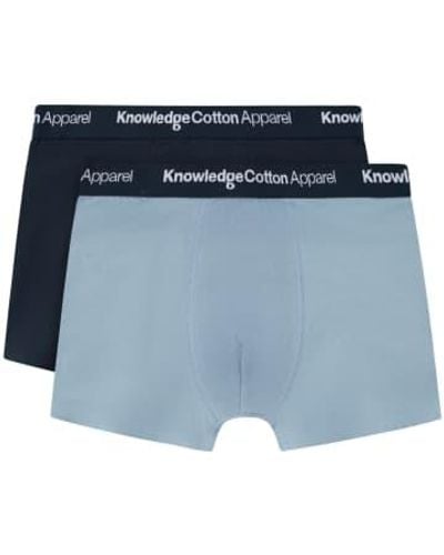 Knowledge Cotton 1110007 2 Pack Underwear Asley - Blu