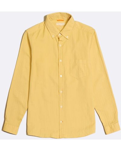 Far Afield Textured Cotton Shirt - Yellow