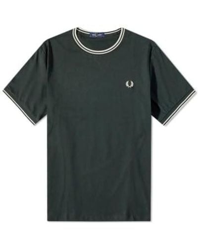 Fred Perry Twin Tipped T Shirt Night - Verde