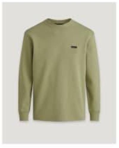 Belstaff Tarn Long Sleeved Sweatshirt Col: Aloe Xxl - Green