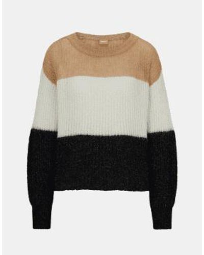 BOSS Fuline Block Iconic Color Sweater Size: L, Col: Multi L - Black