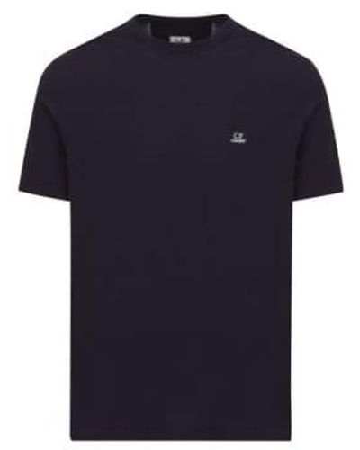 C.P. Company Jersey Logo Patch Tee Total Eclipse - Azul