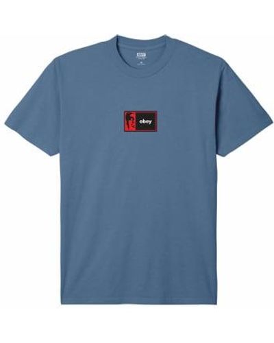 Obey Camiseta medio icono - Azul