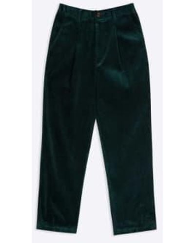 Lowie Pantalon facile en velours côtelé - Vert