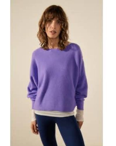 American Vintage Damsville Sweater Violet M/l - Purple