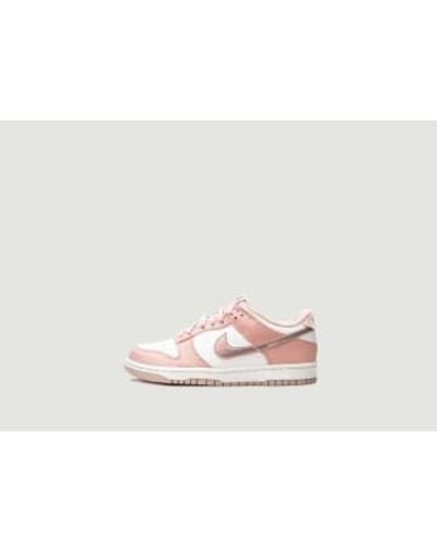 Nike Dunk low rosa samt -turnschuhe - Weiß