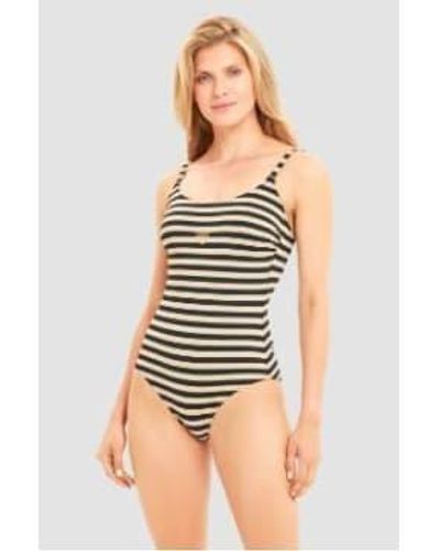 Féraud 3245023 And Gold Swimsuit - Nero