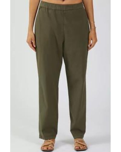 Reiko Parachute Capri Army Trousers Xs - Green