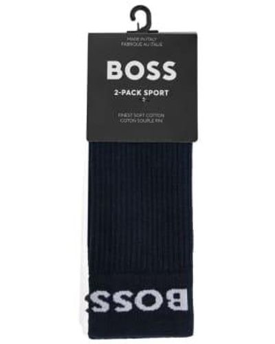 BOSS 2 Pack Rs Sport Socks - Black