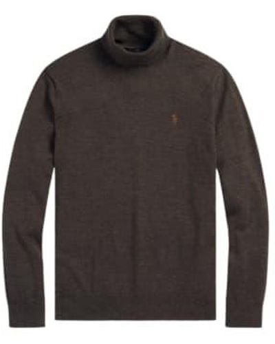 Ralph Lauren Pull à col roulé en laine - Gris