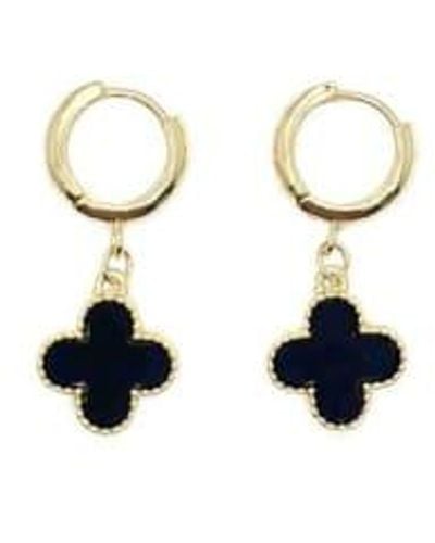 Isles & Stars Isles And Stars Clover Drop Earrings - Metallizzato