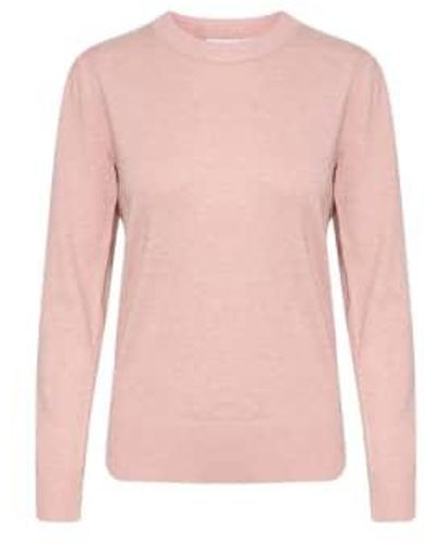 Saint Tropez Milasz Ash Melange Sweater Xs - Pink