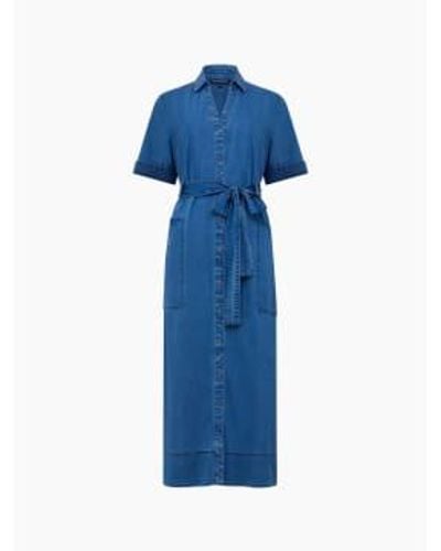 French Connection Zaves Chambray Denim Dress - Blue