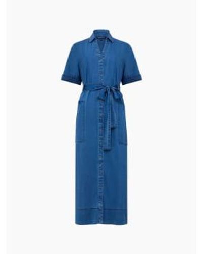 French Connection Vestido mezclilla zaves chambray - Azul