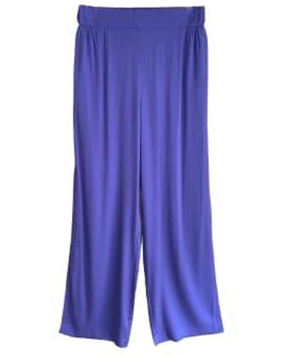 Silk95five Pantalon amalfi en bleu impérial