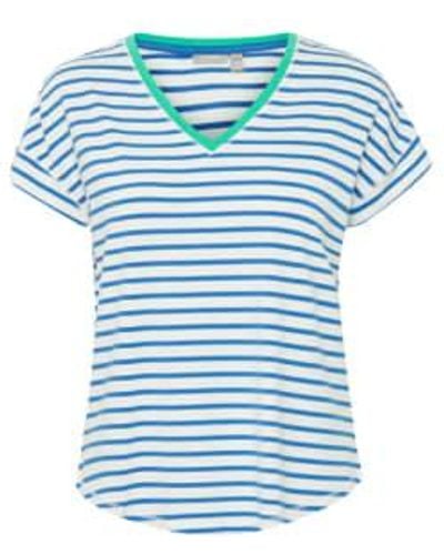Fransa Feporsi T Shirt In Beaucoup Mix - Blu