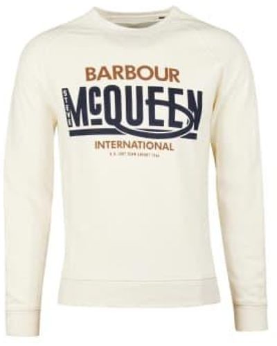 Barbour International Randall Crew Sweatshirt Whisper S - White