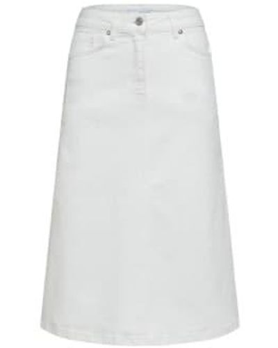 SELECTED Slfvinnie Midi Denim Skirt 34 - White