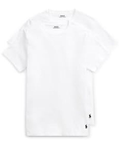 Ralph Lauren Classic 2 pack crew unterhemd - Weiß