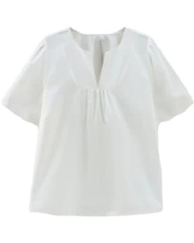 Woolrich Poplin shirt plascher blanc