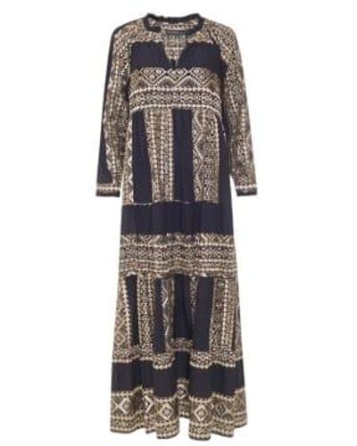 Greek Archaic Kori Long Sleeve Maxi Dress - Gray