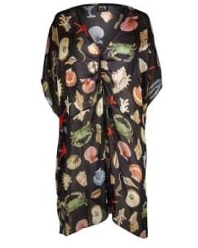 Maryan Mehlhorn M3243 Sealife Cover Up - Nero