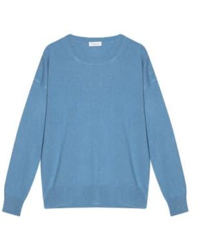 Cashmere Fashion Engage Kashmir Sweater Round Neckline Xs / Blau - Blue