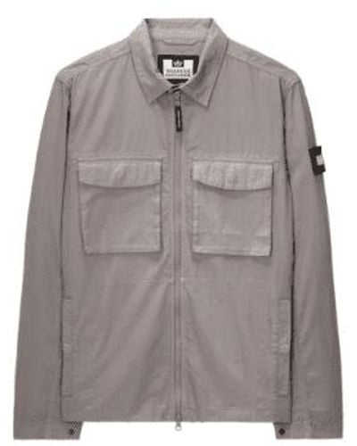 Weekend Offender Mella Garment Dye Overshirt - Gray