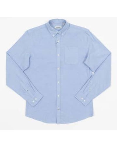Jack & Jones Jack And Jones Cashmere Organic Cotton Slim Fit Shirt - Blu