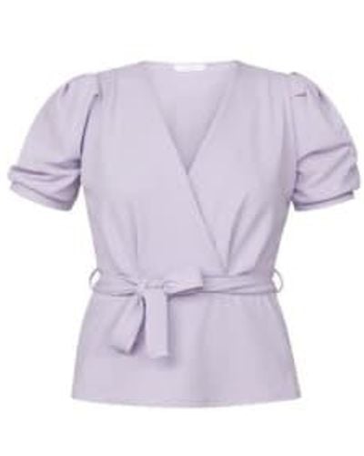 Sisters Point Nasa Puff Sleeve Blouse Lilac Xs - Purple