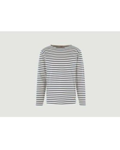 Armor Lux Long Sleeve T-shirt Houat Heritage Sailor S - White