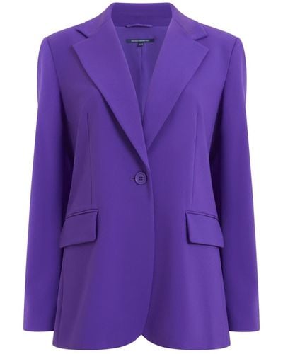 French Connection Whisper Single Breasted Blazer - Purple