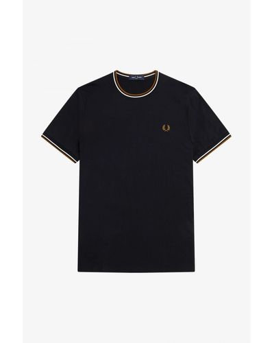 Fred Perry Black Twin Tipped T Shirt