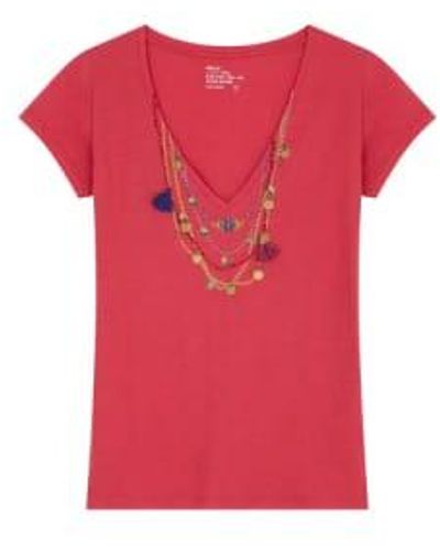 Leon & Harper Medail Cherry Tonton T Shirt Xsmall - Pink