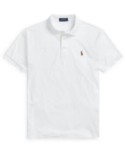 Ralph Lauren Soft Cotton Custom Slim Fit Polo Shirt Xxl - White