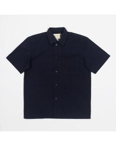 Uskees Lightweight Short Sleeve Overshirt - Blue